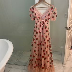 Strawberry maxi dress